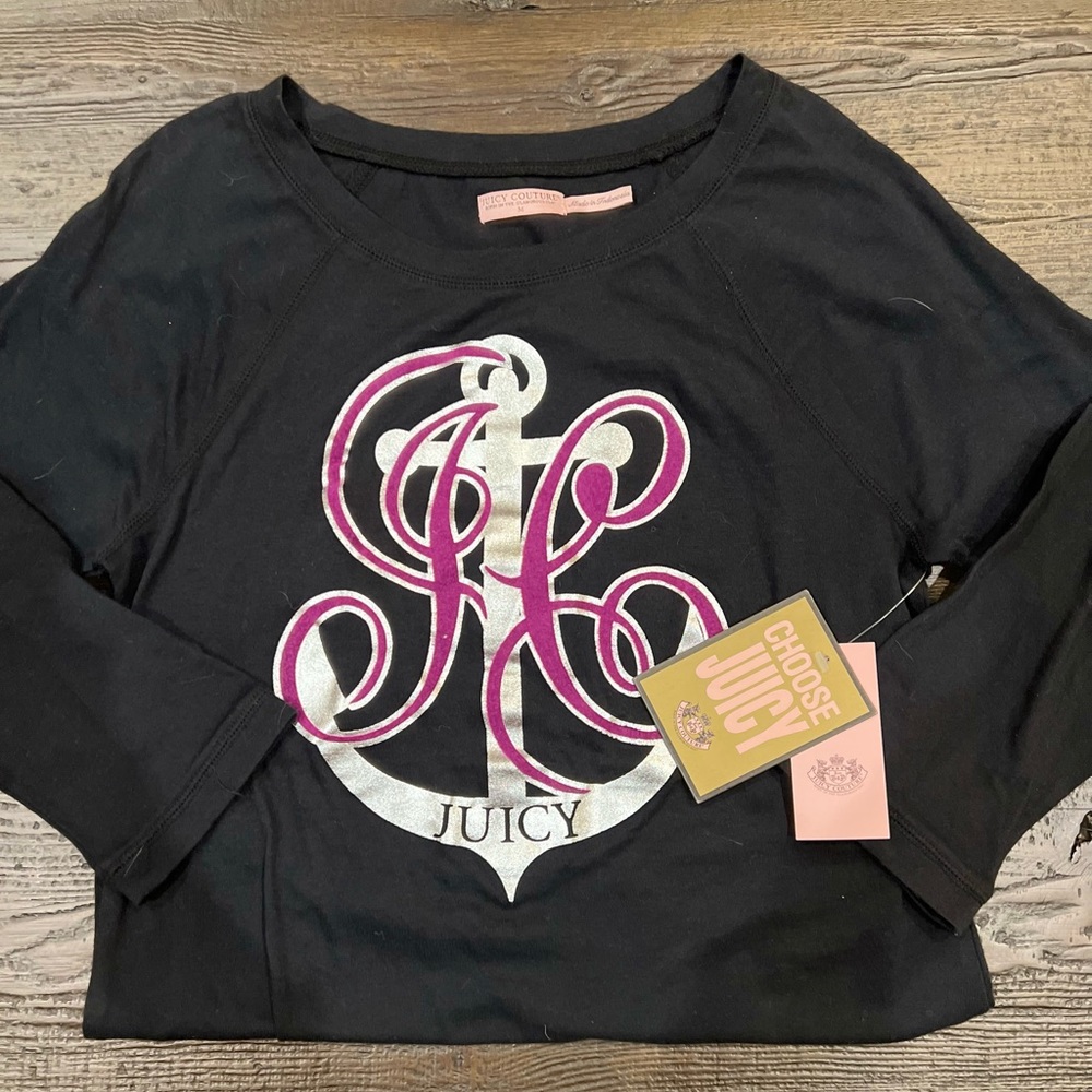 Juicy Couture vintage mid-sleeve black shirt with tags
